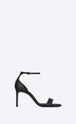 YSL Amber Sandals In Läder Svarta | ZMB085973