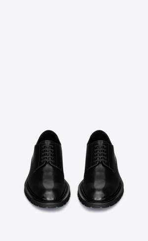 YSL Army Derbies In Lack Läder Noir | WAN568319