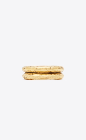 YSL Arty Groove Cuff Bracelet In Metal Guld | TRK973645
