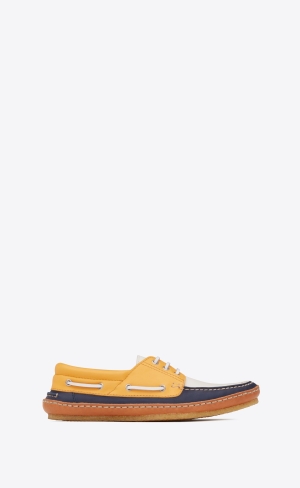 YSL Ashe Båt Shoes In Smooth Läder Olika Färger | JPM053498