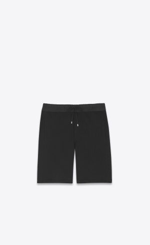 YSL Bermuda Shorts In Fleece Noir | FOG786293