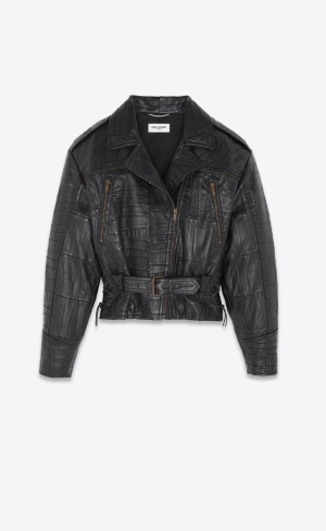 YSL Biker Jacket In Lambskin Svarta | AXF804162