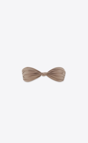 YSL Bikini Bandeau Top Greige | PBR963528