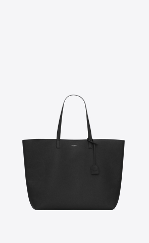 YSL Bold East/West Shopping Bag In Grained Läder Noir | ADQ946710