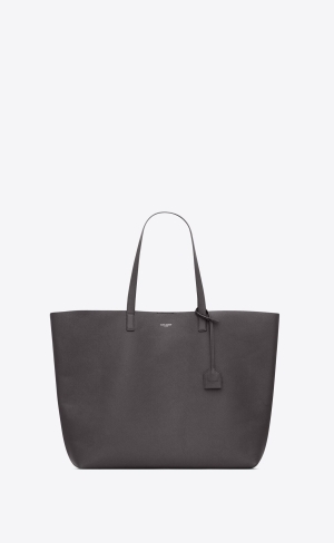 YSL Bold East/West Shopping Bag In Grained Läder Storm | ZYJ361082