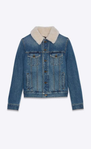 YSL Boyfriend Jacket Blå | TZQ206985