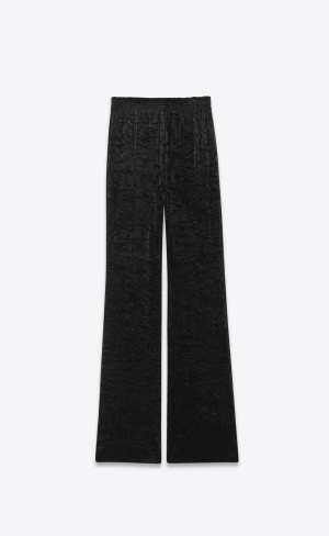 YSL Breda-leg Pants In Velvet Svarta | DFK750421