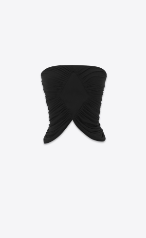 YSL Bustier In Jersey Svarta | FJS637509