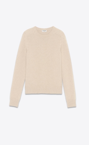 YSL Cashmere Tröja Beige | JKB942503