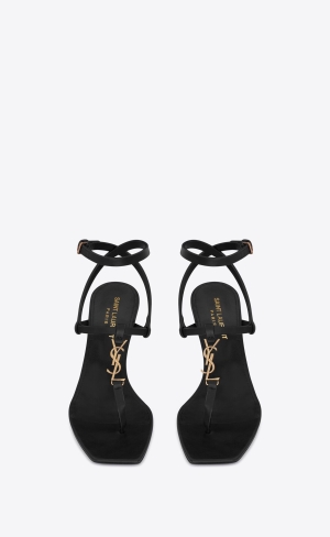 YSL Cassandra Sandals In Smooth Läder Svarta | OFQ495273