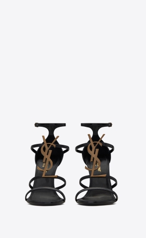YSL Cassandra Sandals In Smooth Läder Svarta | XGW423816