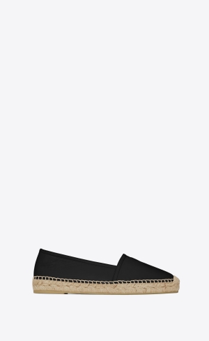 YSL Cassandre Espadrilles In Lambskin Svarta | ACP183457