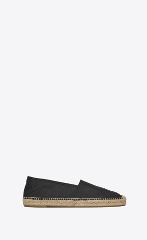 YSL Cassandre Espadrilles In Smooth Läder Svarta | BSL945618