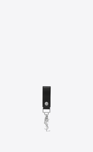 YSL Cassandre Key Ring In Smooth Läder Svarta | MYG150932