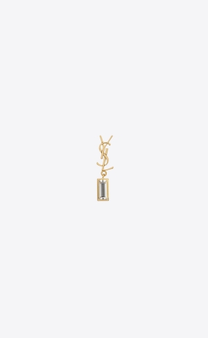 YSL Cassandre Single Earring In Metal And Rhinestones Guld | HXZ587234