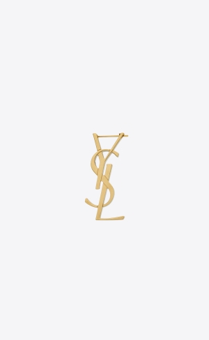 YSL Cassandre Single Earring In Metal Guld | TAE142506