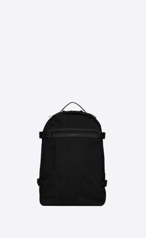 YSL City Vandring Backpack In Econyl® Smooth Läder And Nylon Noir | RIF012986