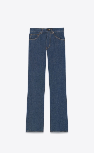 YSL Clyde Jeans Blå | QTI913602