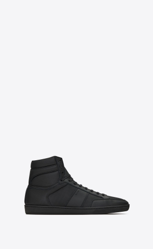 YSL Court Klassiska Sl/10h In Perforated And Grained Läder Svarta | JZT951702
