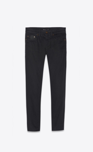 YSL Cropped Mager-fit Jeans Svarta | JEQ016893