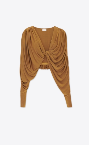 YSL Cropped Top In Shiny Jersey Bruna | JIH427061