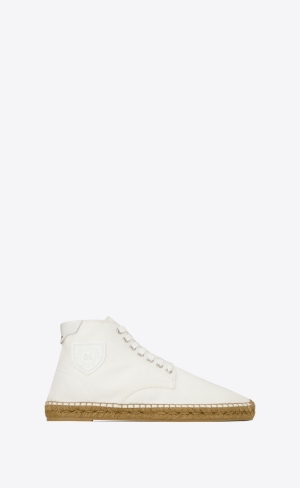 YSL Damon High-top Espadrilles In Canvas Vita | OHM049587
