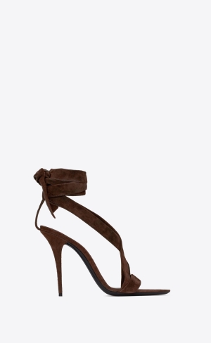 YSL Deva Sandals In Mocka Mörkbruna | VTH207169