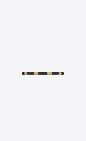 YSL Domino Bangle In Metal And Resin Guld Svarta | MPT812047