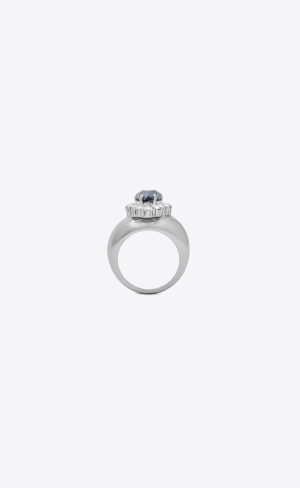 YSL Emerald Princess Ring In Metal Blå | ALH536809
