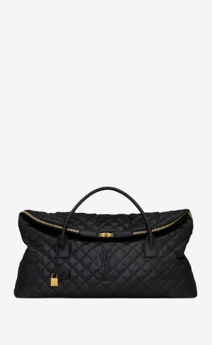 YSL Es Giant Travel Bag In Quiltad Läder Svarta | EXJ154307