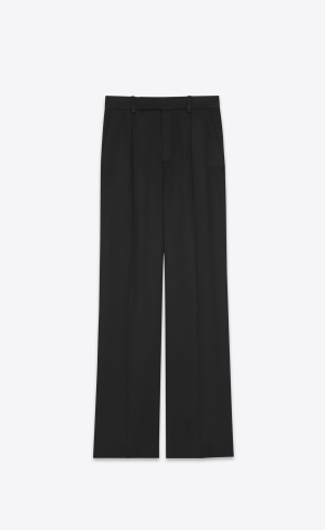 YSL Flared Pants In Satin Svarta | RXP729631