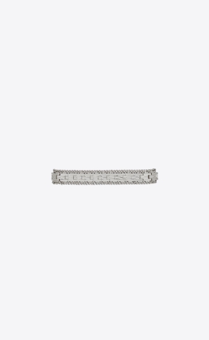 YSL Frieze Articulated Bracelet In Metal Palladium | ZNB628473