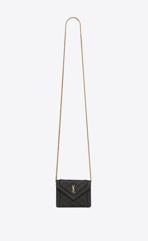YSL Gaby Micro Bag In Quiltad Lambskin Noir | DEC597148