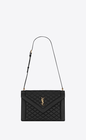 YSL Gaby Satchel In Quiltad Lambskin Svarta | AHO913567