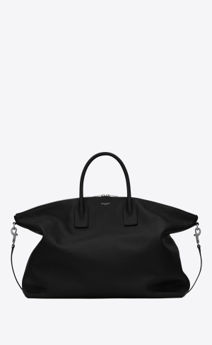 YSL Giant Bowling Bag In Soft Grained Läder Svarta | ABO306925