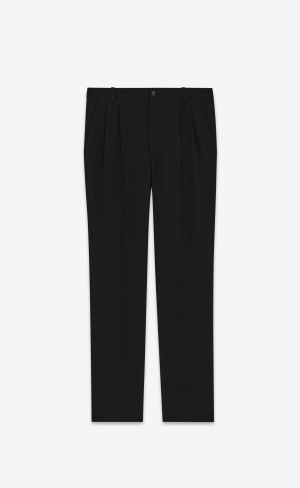 YSL Hetero Pants In Chevron Ull Svarta | ZJB130487