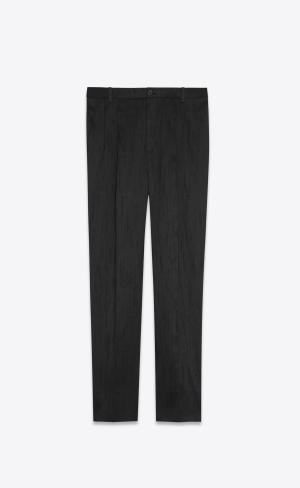 YSL Hetero Pants In Shantung Svarta | GXD583209