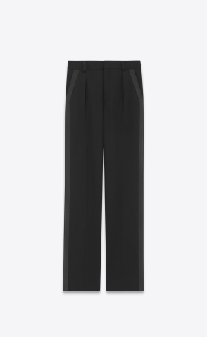 YSL Hetero Tuxedo Pants In Grain De Poudre Svarta | PGX584967
