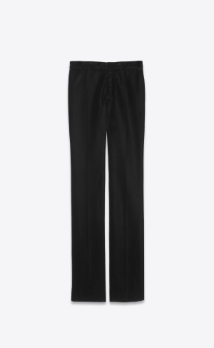 YSL Hetero-leg Pants In Velvet Noir | HZA629403