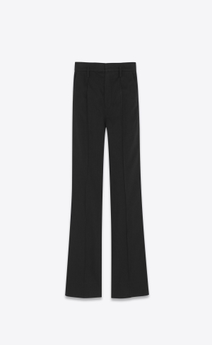 YSL High-waisted Jeans In Denim Noir | OEH596247