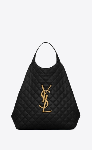 YSL Icare Maxi Shopping Bag In Quiltad Lambskin Svarta | EQV140876