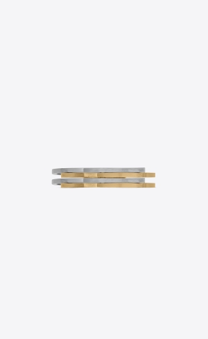 YSL Intertwined Cuff In Metal Guld Silver | LUP986742