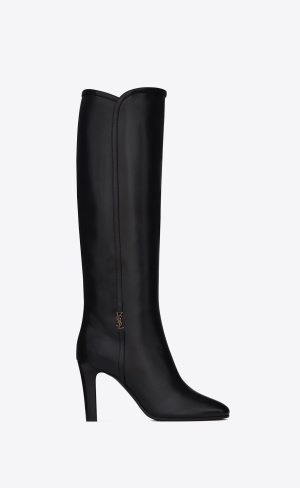 YSL Jane Cassandre Boots In Smooth Läder Svarta | WPT057426