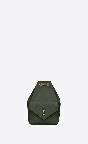 YSL Joe Backpack In Lambskin Vert Fonce | HIO243608