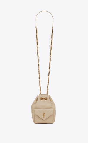 YSL Joe Mini Bucket Bag In Quiltad Lambskin Ljusblå | TPO719528