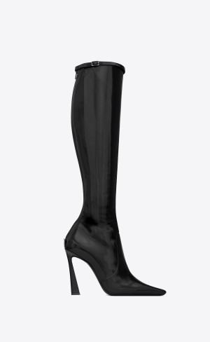 YSL Justify Boots In Shiny Läder Svarta | BSX208573