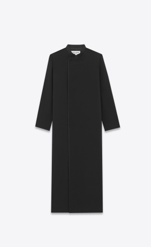 YSL Kaftan In Ull And Mohair Svarta | YHK579832