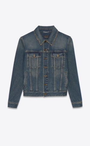 YSL Klassiska Jacket Mörkblå | CDY763290
