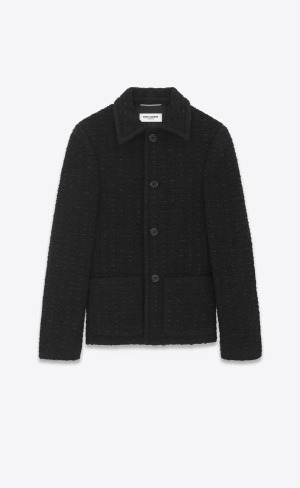 YSL Korta Jacket In Tweed Svarta | VLK102945