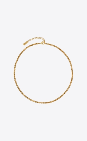 YSL Korta Wheat Chain Necklace In Metal Guld | BXV624739